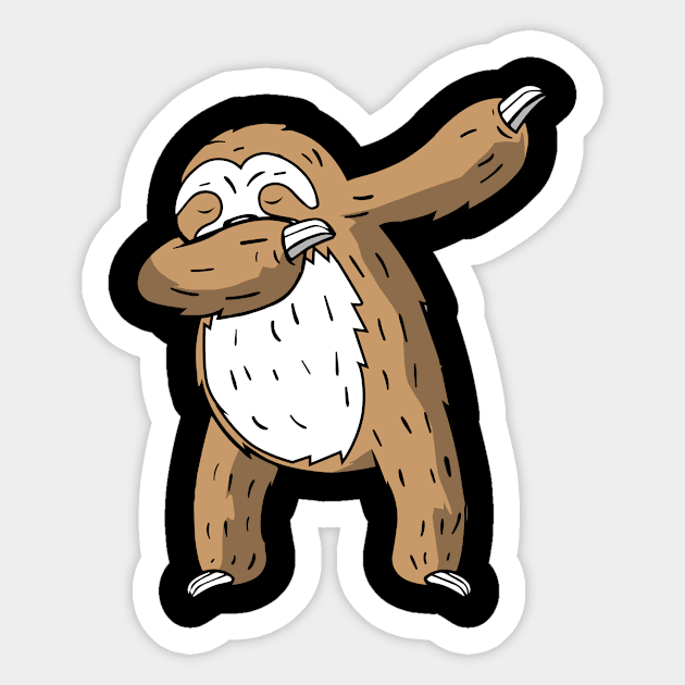 Slow Sloth Dabbing Animal Lover Gift Sticker by 2blackcherries